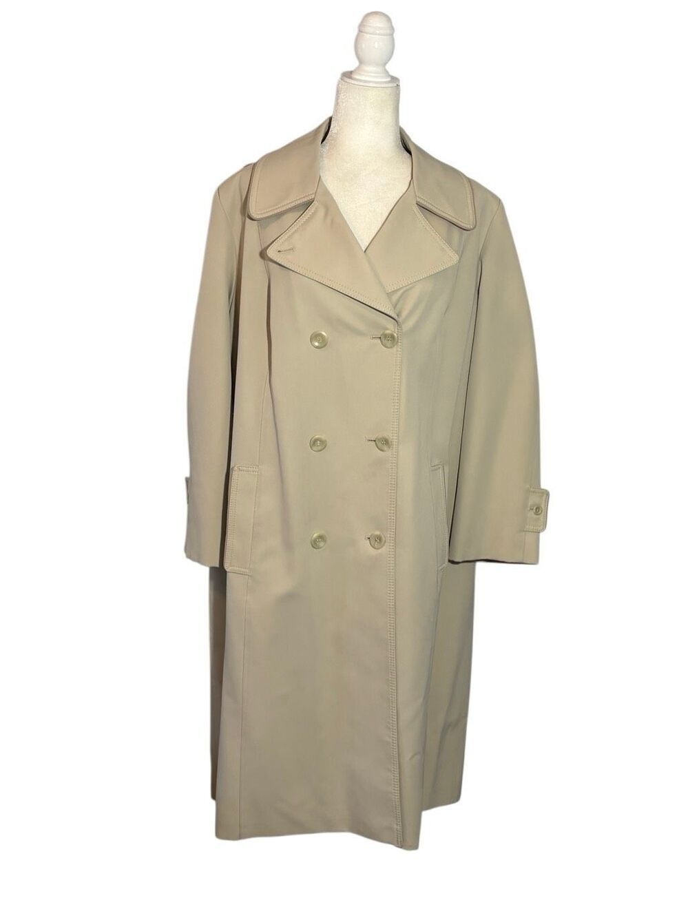 Vintage Forecaster of Boston tan double breasted trench coat - XL